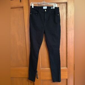 FRAME all high rise skinny black jeans sz 31